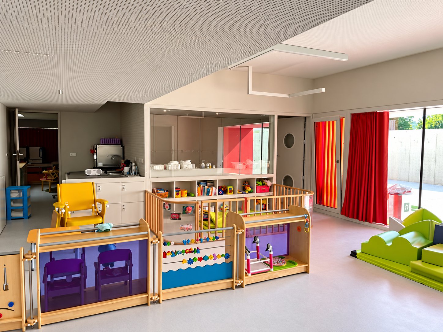 La salle de vie des Petits Soleils de La Grande Ourse